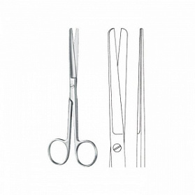 Ножницы деликатные прямые, тупоконечные, 13 см KLS Martin