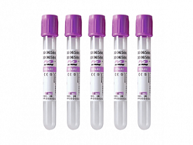 Пробирка EDTA K3 Tube 9 мл пластиковая для гематологических исследований (арт 694091212), Китай