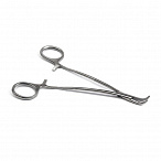 Диссектор сосудистый с кремальерой, с изогн.ручк. детский, 170 мм