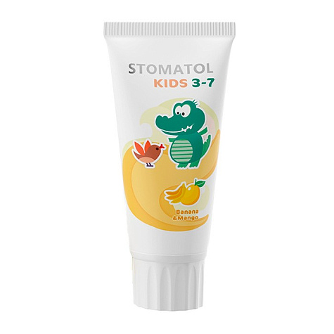 STOMATOL Зубная паста детская 3-7 лет Banana & mango 50гр