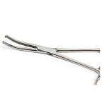 Зажим кровоостанавливающий 1х2-зубый зубчатый изогнутый №1 ПТО Медтехника