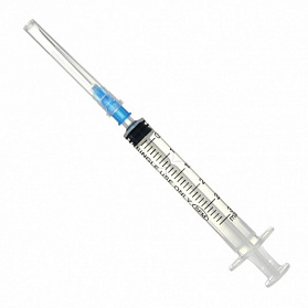 Шприц 3мл. (3-х) SFM, одноразовый стерилизованный с надетой иглой 0,6 x 30 - 23G, 20 шт