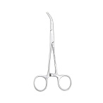 Зажим кровоостанавливающий Москит,зубчатый изогнутый по ребру 154мм Surgicon