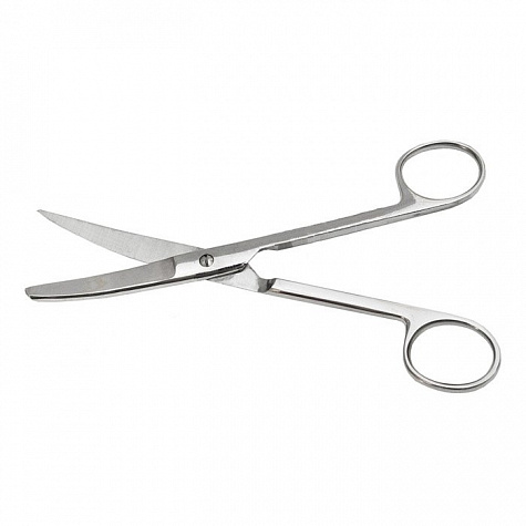 Ножницы с 1-м острым концом вертик. изогнутые 170 мм