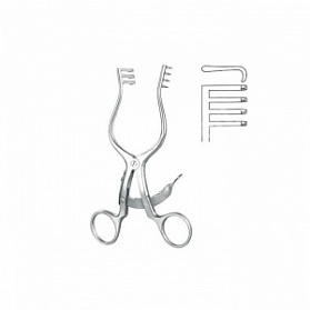 Ранорасширитель с кремальерой с тупыми зубцами, по SCALP-CONTOUR, 13,5 см KLS Martin