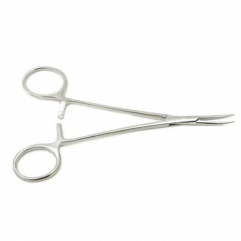 Зажим кровоостонавливающий типа "Москит" изогнутый по плоскости Зажим кровоостонавливающий типа "Москит" изогнутый по плоскости