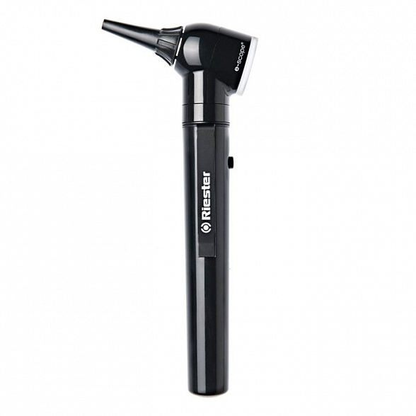 Riester e-scope Отоскоп, прямое освещение, вакуумное, XL 2,5 В, черный, в чехле