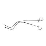 Зажим д/врем.пережат.аорты, легкого артер. с кремал. с 2-м изгиб., 295 мм