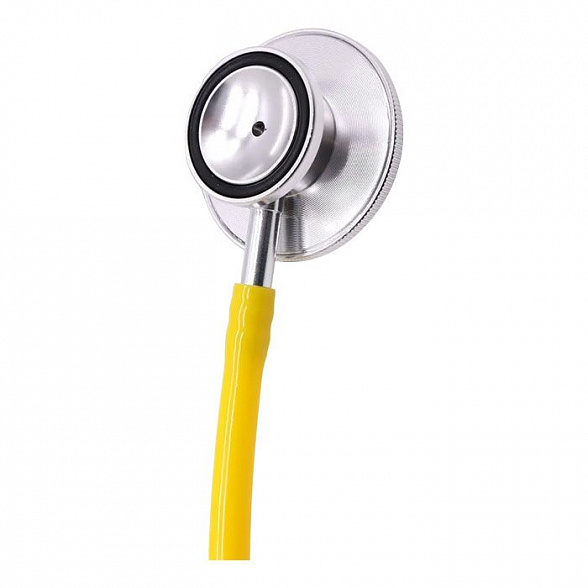 Стетофонендоскоп СФ-02-«Адъютор» с двусторонней фонендоскопической и стетоскопической головкой с желтыми трубками