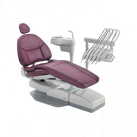 A-dec CASCADE RADIUS - стоматологическая установка с верхней подачей инструментов