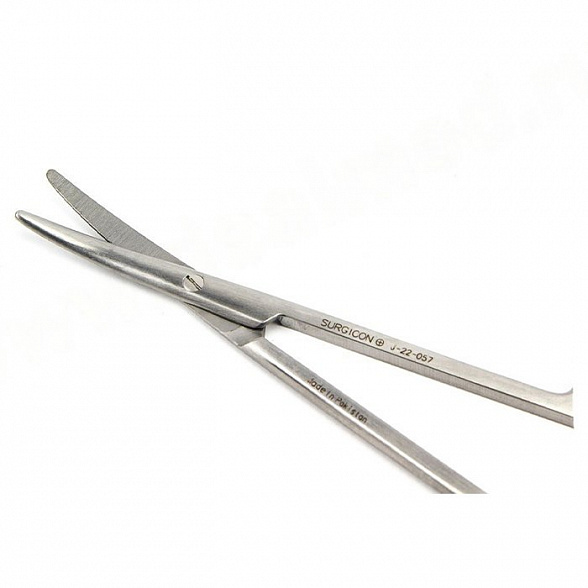 Ножницы глазные тупоконечные вертикально-изогнутые 115мм