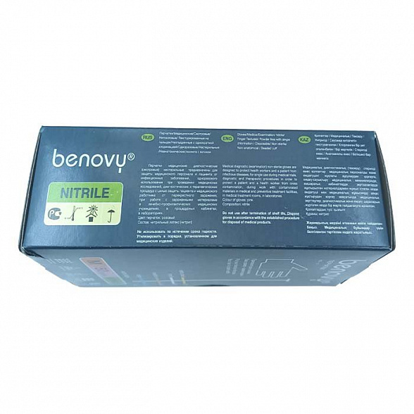 ! Перчатки нитриловые медицинские BENOVY Nitrile MultiColor, розовые, размер M, 50 пар в упаковке