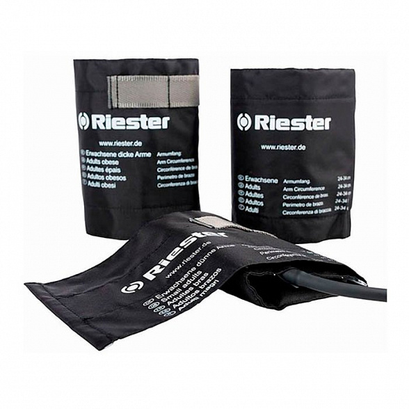 Манжета со скобой, на липучке, размера, 32х48 см, черная, 1 шланг, для Ri-Champion, Riester (большой размер, 32х48 см, черная)