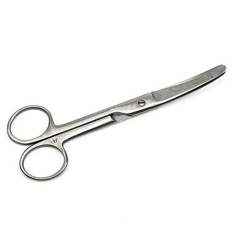 Ножницы тупоконечные, вертик. изогнут., 160 мм