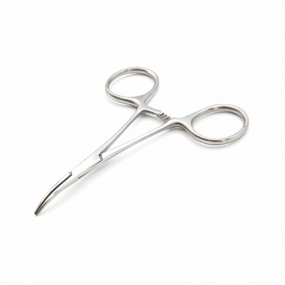 Зажим кровоостанавливающий зубчатый изогнутый 10 см Mikro-Mosquito Surgicon