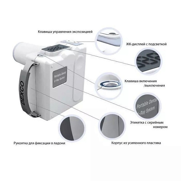 Dexcowin DX-3000 + I-VIEW - высокочастотный портативный дентальный рентген с радиовизиографом (Корея)