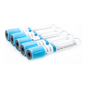 Вакуумные пробирки Lab-Vac с цитратом натрия 3,2%, голубые, 4,5 мл, 13х75 мм (уп. 100шт) 152451375