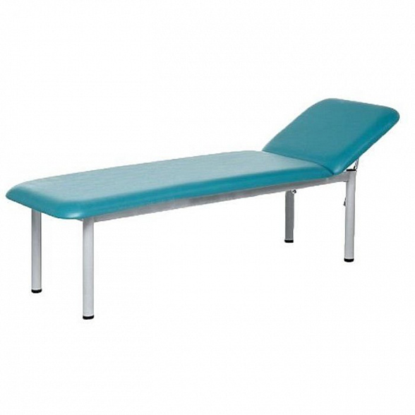 Кушетка медицинская смотровая, 2-х секционная, сварная, обивка - искусственная кожа 1980х640х530 БТ-А02