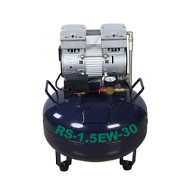 RS-1.5 EW-30 - безмасляный компрессор для одной стоматологической установки, без осушителя, с ресивером 30 л, 70 л/мин