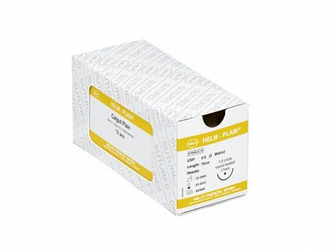 Шовный материал КЕТГУТ простой 4/0 (№2), 150 см Helm, Германия