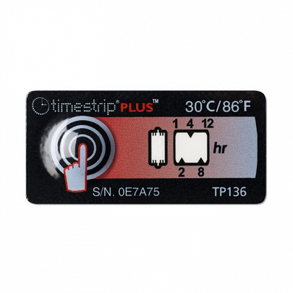 Термохимический индикатор Таймстрип Плюс (12 часов / 0°C, 25°C, 30°C, 38°C)
