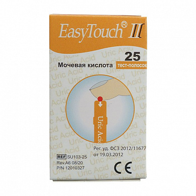 Тест-полоски на мочевую кислоту ИзиТач (EasyTouch® Uric Acid) (25 шт)
