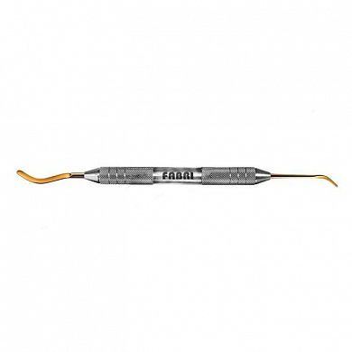 Двухсторонняя серповидная гладилка GOLD F (арт 1302F TiN) FABRI