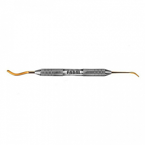 Двухсторонняя серповидная гладилка GOLD F (арт 1302F TiN) FABRI