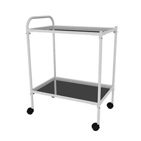 Столик процедурный передвижной с двумя полками (нерж сталь) СПп-01-МСК