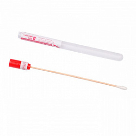 Зонд-тампон в пробирке (тупфер) для взятия мазков дерево-хлопок, без среды, стерильный, 100 штук