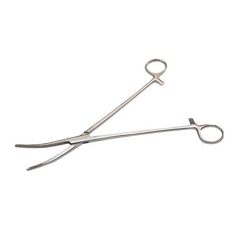 Зажим к/о, зубчатый, изогнутый №3, 250 мм Sammar