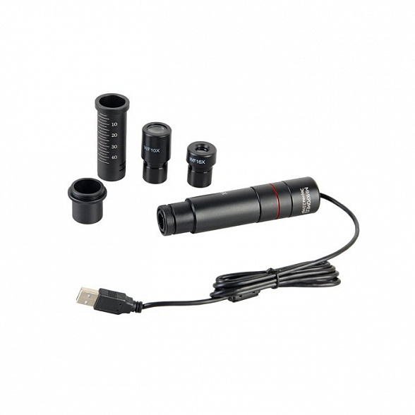 Микроскоп учебный Эврика 40х-1280х с видеоокуляром в кейсе