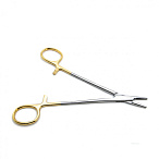 Иглодержатель, армированный твердым сплавом, с золотыми ручками, 160 мм. Surgiwell