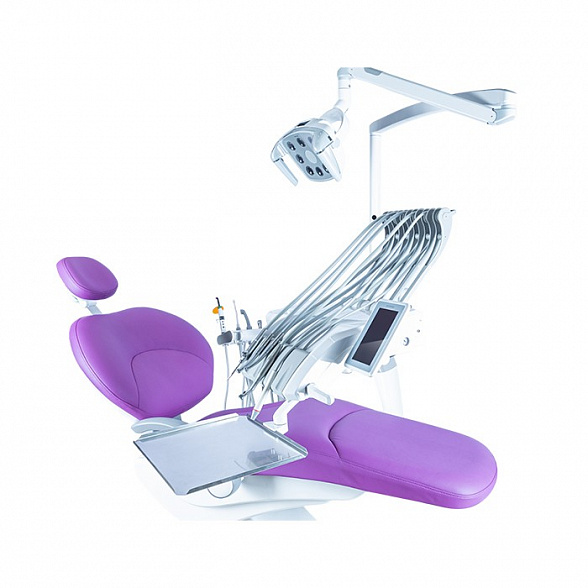 SILVERFOX 8000B-SRS0 – стоматологическая установка с верхней подачей и с мягкой обивкой