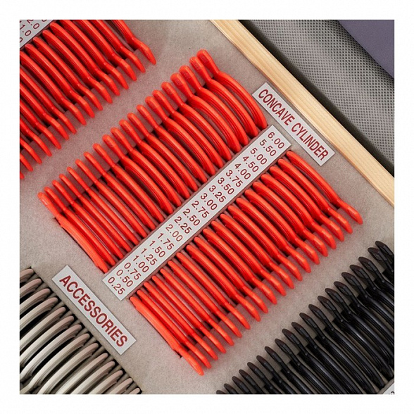 Набор пробных очковых линз с оправой на 266 линз (пластик)