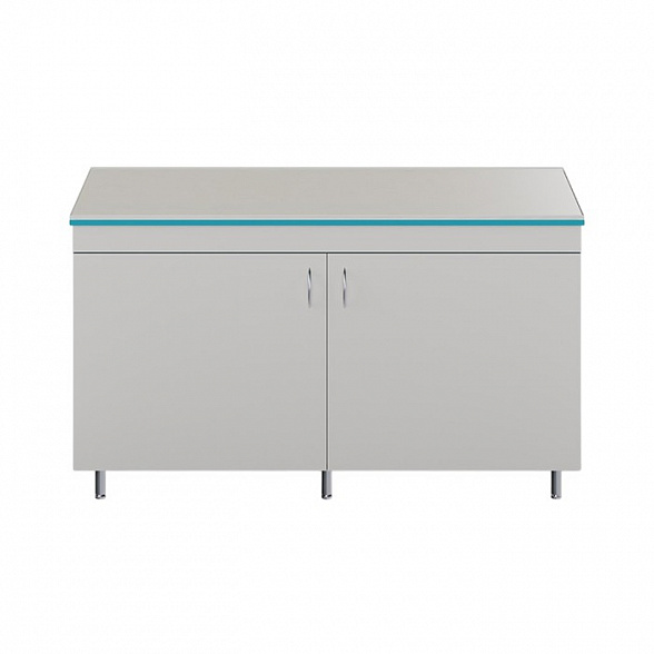 Закрытый стол для работы стоя со столешницей из монолитной керамики СЛЗ НВК 1500 МОН