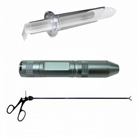 Смотровой ректоскоп с набором для биопсии и с портативной осветительной системой Смотровой ректоскоп с набором для биопсии и с портативной осветительной системой