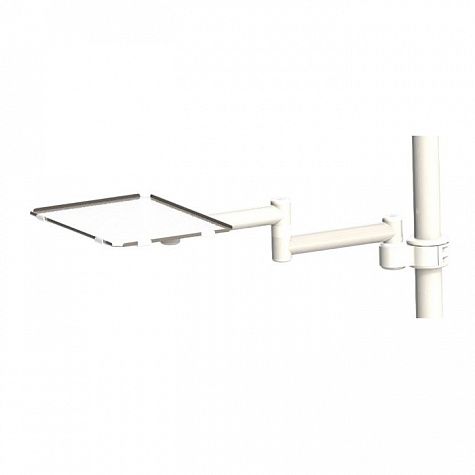 Столик инструментальный DS-Tab-40-2 (нержавеющая сталь / стекло)