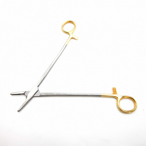 Иглодержатель общехирургический с твердосплавными пластинами 200мм