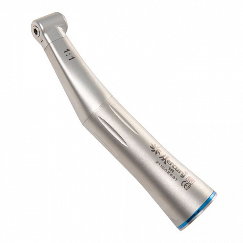 111 - угловой наконечник с внутренним охлаждением, кнопочный, 1:1, Mercury