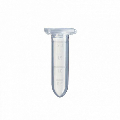 Микропробирка цилиндрическая 2 мл, ПП, градуированная, защелкивающиеся крышка (500 шт/уп) Микропробирка цилиндрическая 2 мл, ПП, градуированная, защелкивающиеся крышка (500 шт/уп)