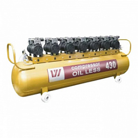 W-620 - безмасляный компрессор для 10-ти стоматологических установок с ресивером 430 л (910 л/мин)