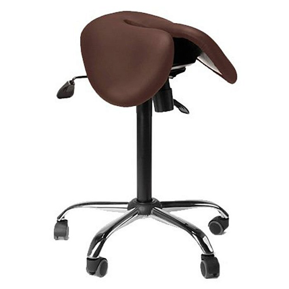 Кресло-седло EZDuo (коричневая экокожа)
