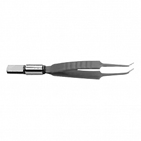 Биполярный пинцет короткий с изогнутыми кончиками