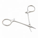 Зажим к/о глазной, прямой с зубом, 84 мм