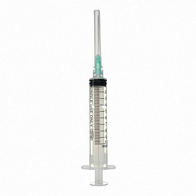 Шприц 10 мл (3-х) SFM, одноразовый стерильный с надетой иглой 0,80х40-21G (LUER LOCK), 10 шт/уп