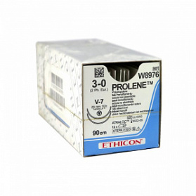 Шовный материал ПРОЛЕН 3/0, 90 см, Кол.-реж. 26 мм х 2, 1/2 Ethicon