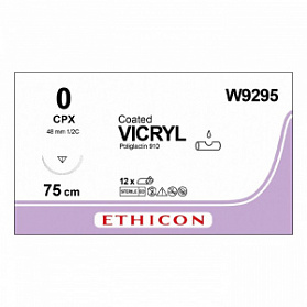 Шовный материал ВИКРИЛ 0. 75 см фиолетовый Обр.-реж. 48 мм. 1/2 Ethicon