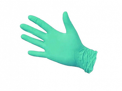 Перчатки смотровые нитриловые NitriMax, Россия (Зеленые L)