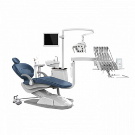 SILVERFOX 8000B-SRS0 – стоматологическая установка с верхней подачей и с мягкой обивкой